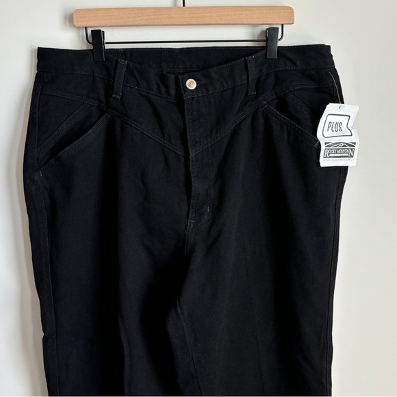 NWT Vintage Rockies Rocky Mountain Clothing High Waisted Black Bare Back Jeans - Picture 2 of 8